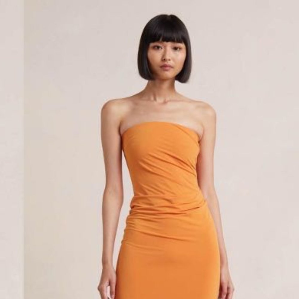 Bec and Bridge Myla Orange Strapless Dress in Size 2 NWOT